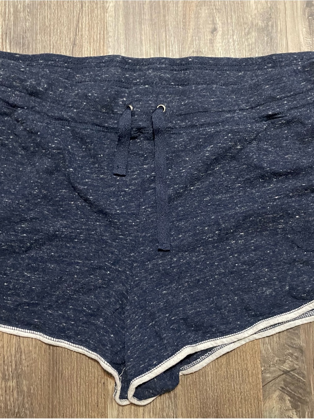 Athletic Works Navy Heather Drawstring Lounge Shorts with Contrast Trim 3xl
